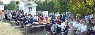 Audience at Mott House ceremony