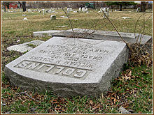 toppled headstone one